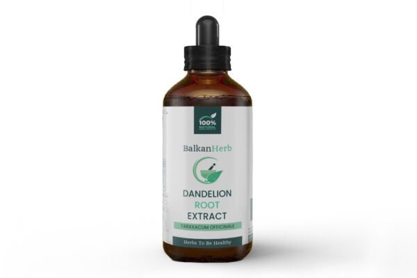 A bottle of Dandelion Root Extract by BalkanHerb.